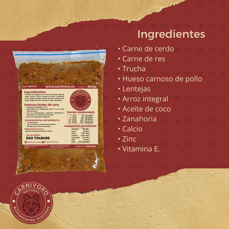 Carnivoro Natural 500g