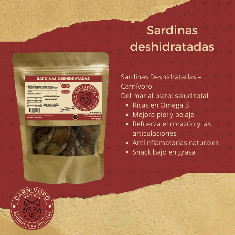 Carnivoro Sardinas Deshidratadas 60g