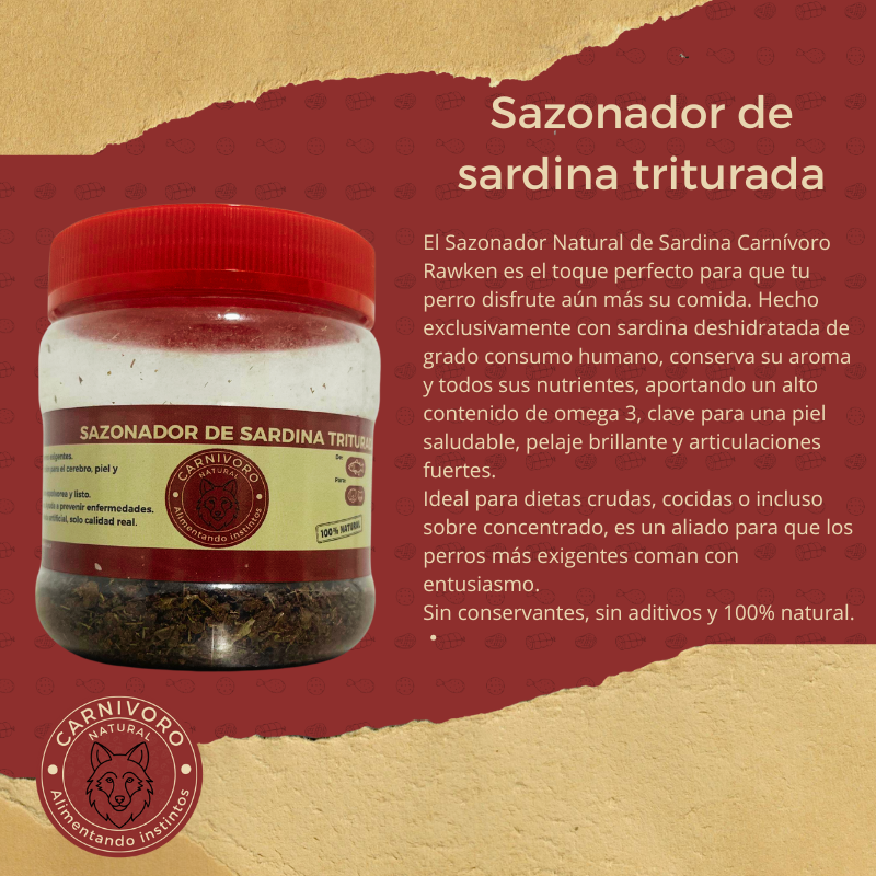 Carnivoro Sazonador De Sardina Para Perros