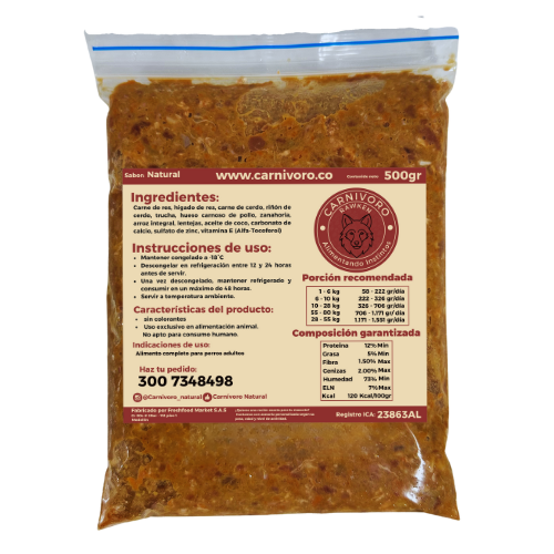 Carnivoro Natural 500g