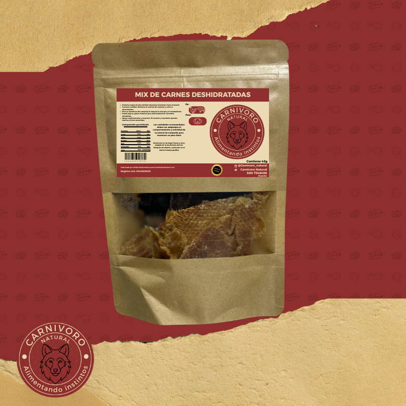 Carnivoro Mix De Carnes (Pechuga, Pulmón y Corazón)