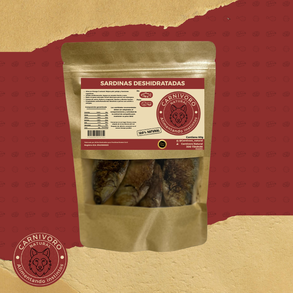 Carnivoro Sardinas Deshidratadas 60g