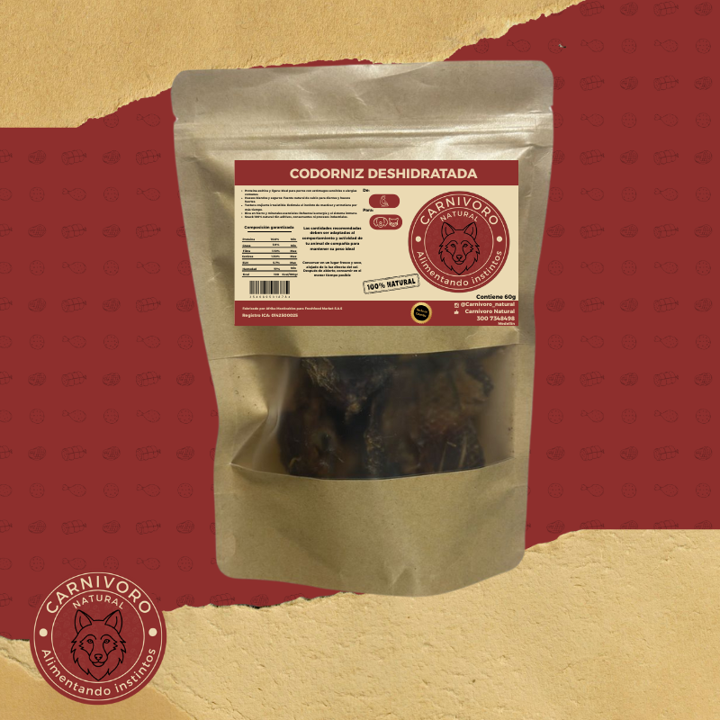 Carnivoro Codorniz Deshidratada