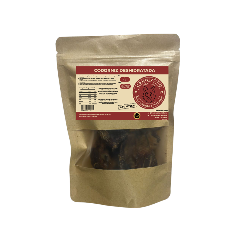 Carnivoro Codorniz Deshidratada