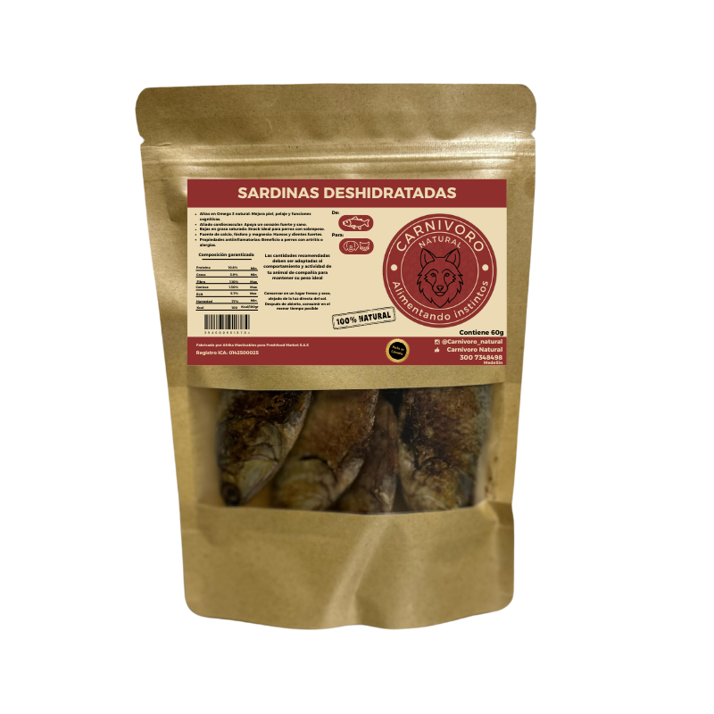 Carnivoro Sardinas Deshidratadas 60g